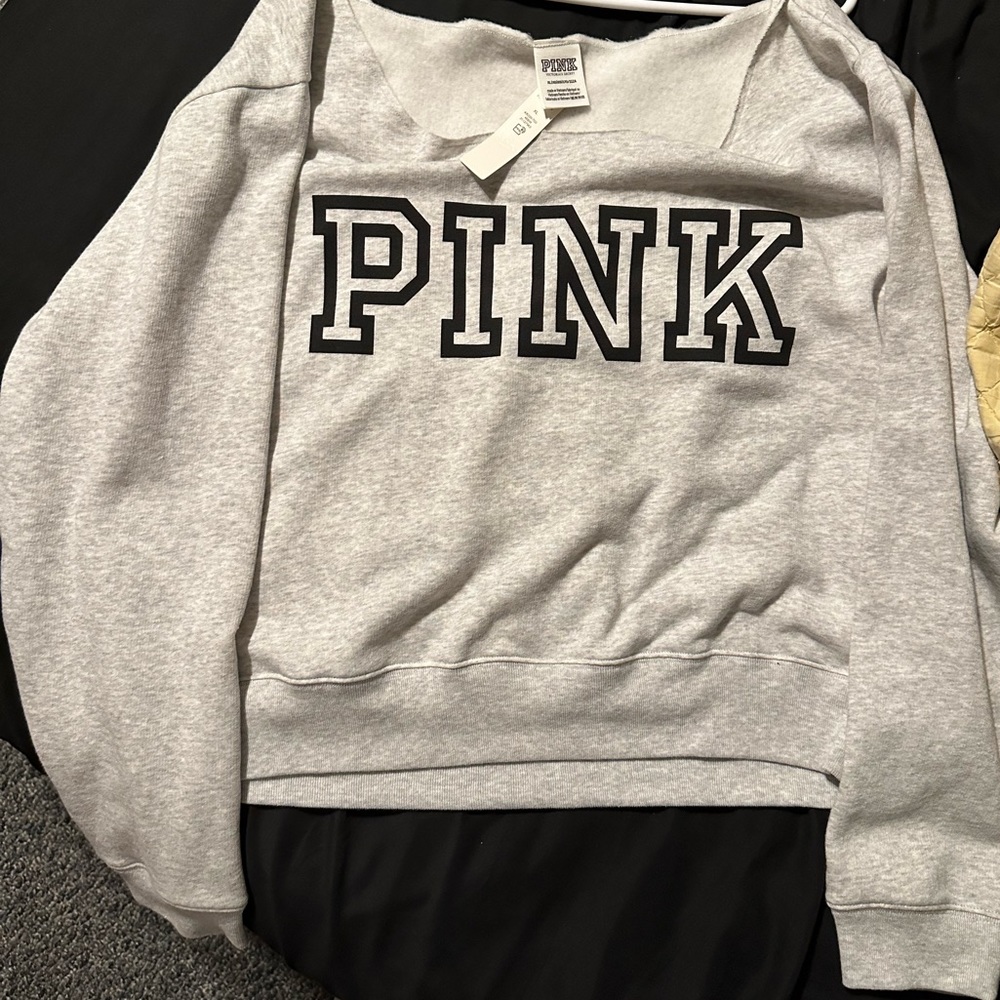 Pink crop top sweatshirt